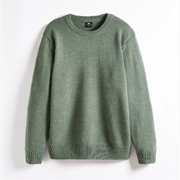 Wool Blend Crew Neck Sweater